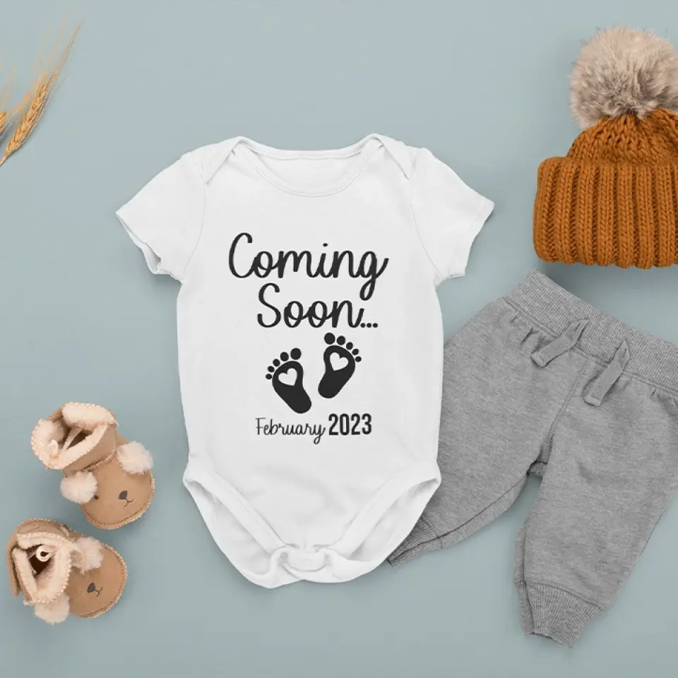 Pregnancy Announcement Onesie And Couple Tshirt Gift For New Parents - Image 6