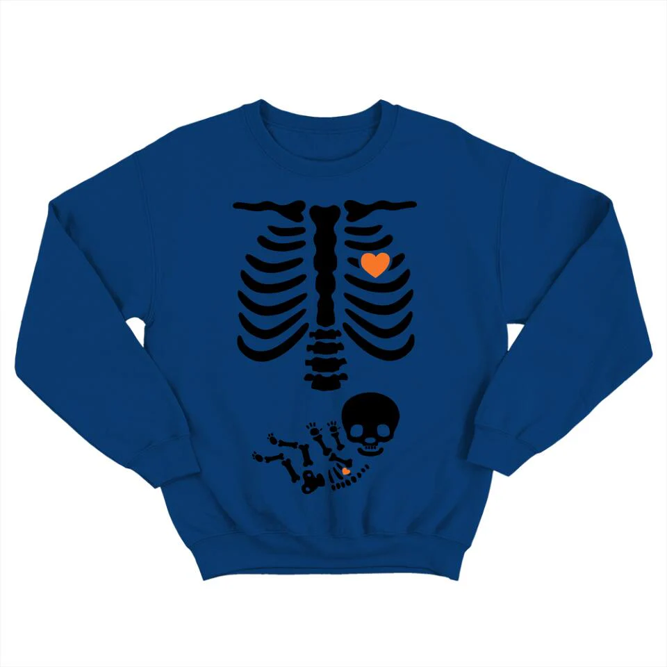 Pregnant Mom And Baby Skeleton Tshirt Gifts For Expecting Mothers - Image 8
