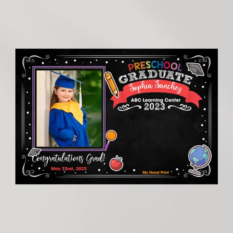 Preschool Graduate ABC Learning Center - Custom Canvas Poster - Graduation Gift For Son Daughter - Image 10