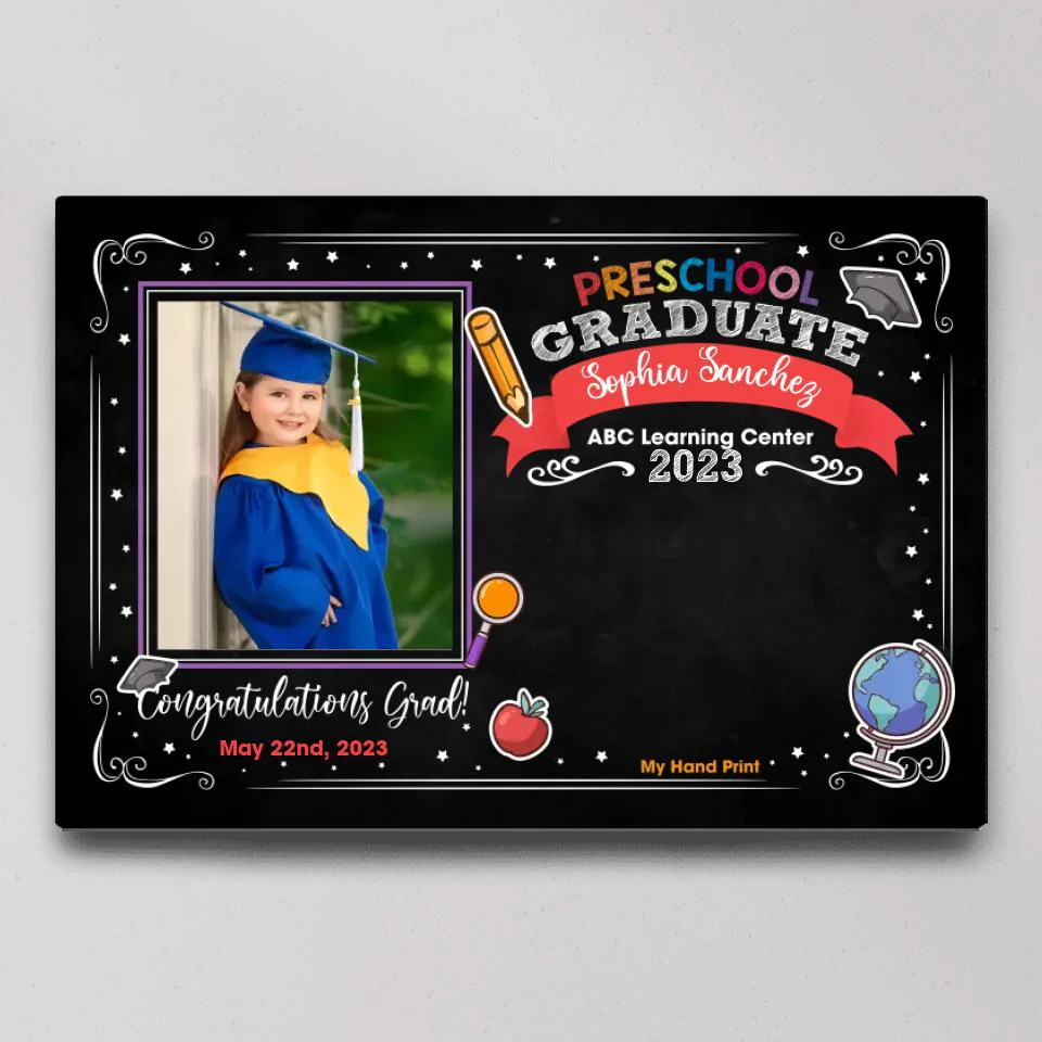 Preschool Graduate ABC Learning Center - Custom Canvas Poster - Graduation Gift For Son Daughter - Image 3