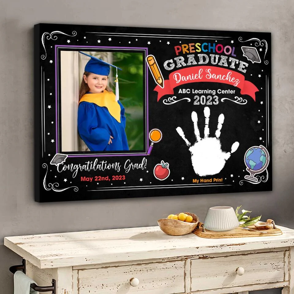Preschool Graduate ABC Learning Center - Custom Canvas Poster - Graduation Gift For Son Daughter - Image 5