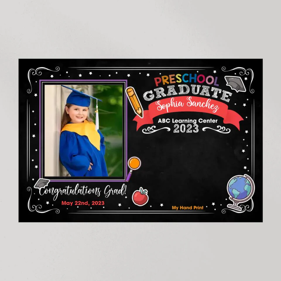 Preschool Graduate ABC Learning Center - Custom Canvas Poster - Graduation Gift For Son Daughter - Image 8