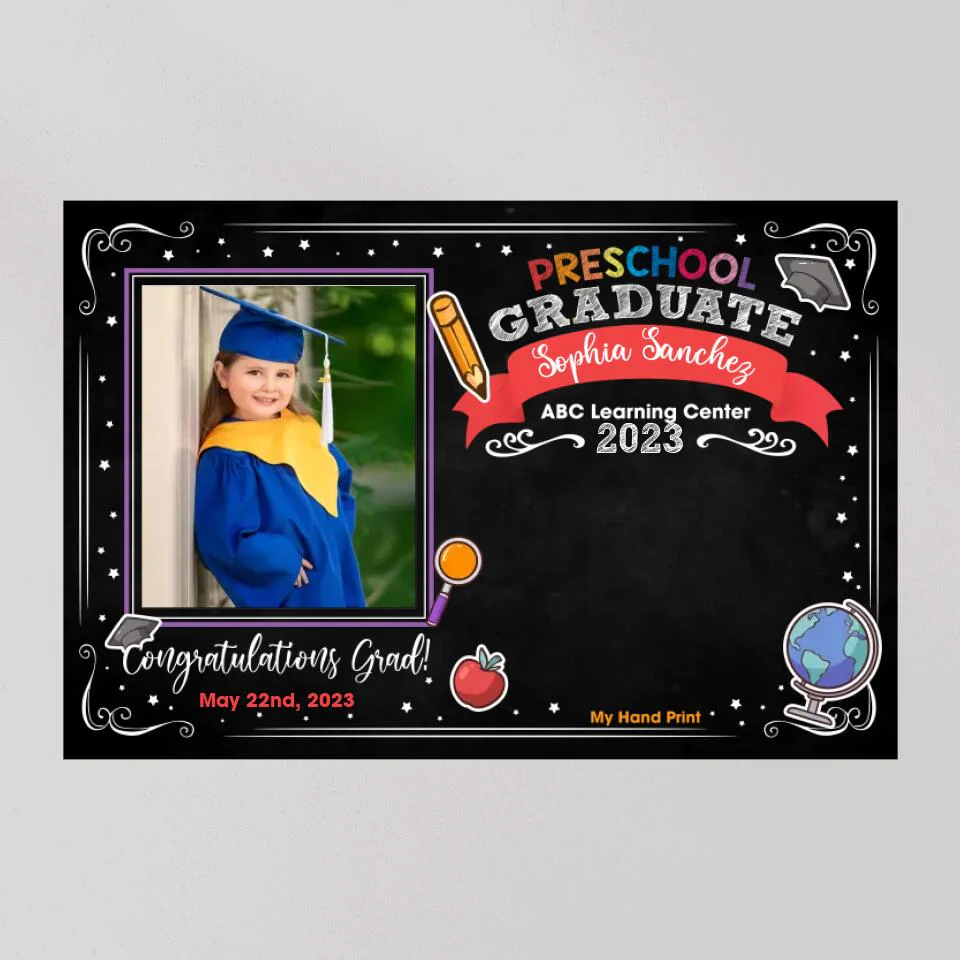Preschool Graduate ABC Learning Center - Custom Canvas Poster - Graduation Gift For Son Daughter - Image 9