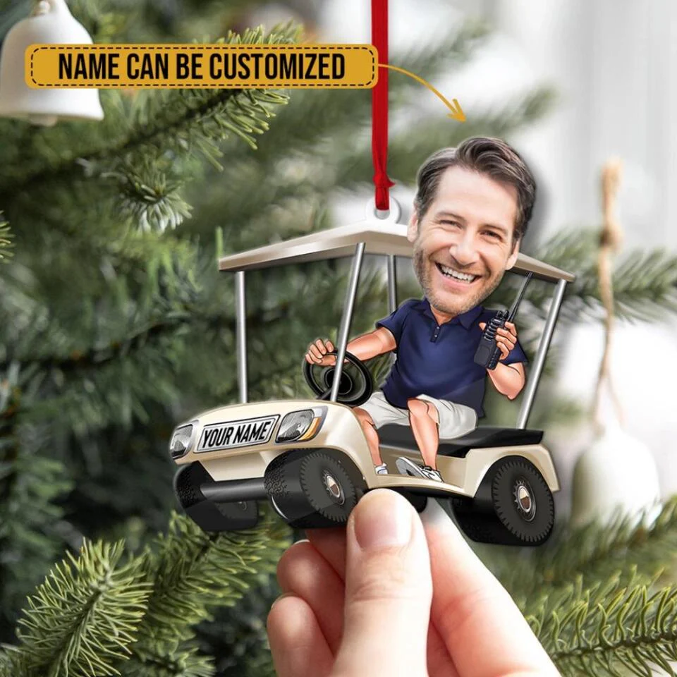 Personalized Gift for Golfer - Custom Shape Acrylic Ornament - Add Your Photo - Funny Christmas Gift for Golf Lover - Golfer's Keepsake - Image 2