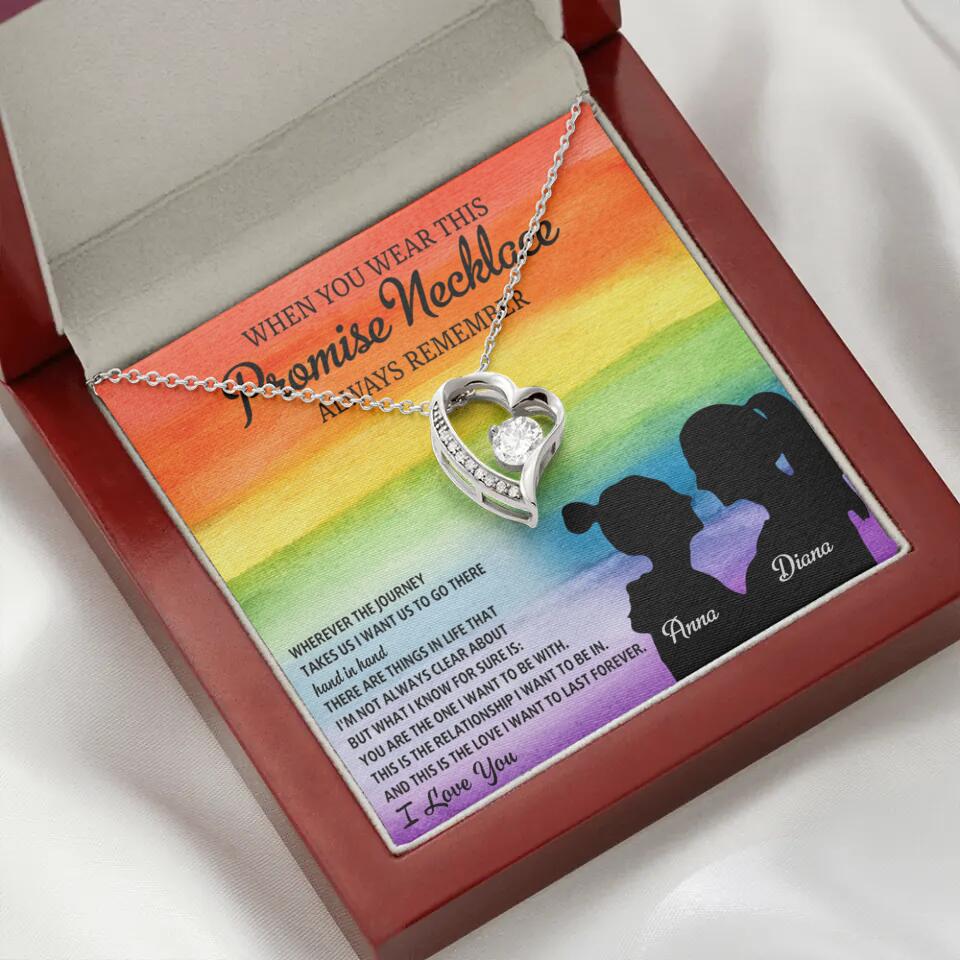 Personalized Valentine Gifts - When You Wear This Promise Necklace Always Remember - Personalized Necklace - Lesbian Couple Gift - Image 18
