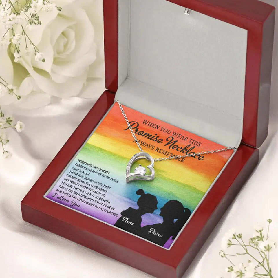 Personalized Valentine Gifts - When You Wear This Promise Necklace Always Remember - Personalized Necklace - Lesbian Couple Gift - Image 21