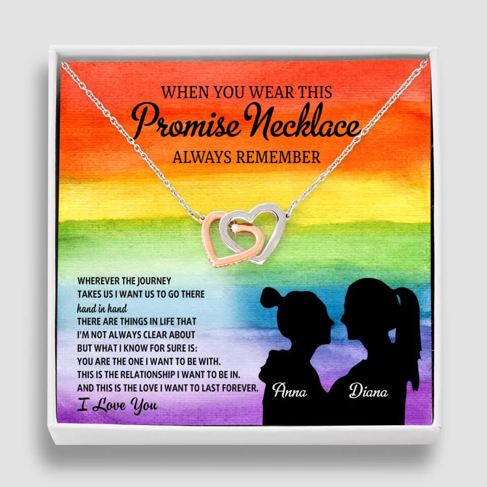 Personalized Valentine Gifts - When You Wear This Promise Necklace Always Remember - Personalized Necklace - Lesbian Couple Gift - Image 23