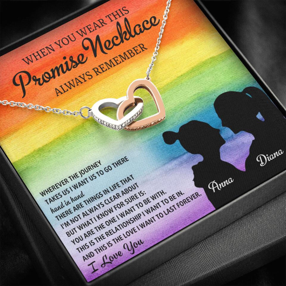 Personalized Valentine Gifts - When You Wear This Promise Necklace Always Remember - Personalized Necklace - Lesbian Couple Gift - Image 25
