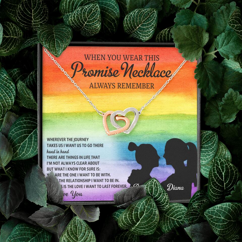 Personalized Valentine Gifts - When You Wear This Promise Necklace Always Remember - Personalized Necklace - Lesbian Couple Gift - Image 26