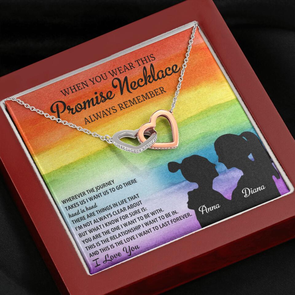 Personalized Valentine Gifts - When You Wear This Promise Necklace Always Remember - Personalized Necklace - Lesbian Couple Gift - Image 27
