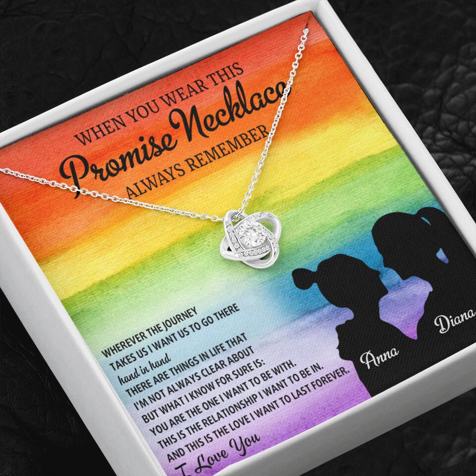 Personalized Valentine Gifts - When You Wear This Promise Necklace Always Remember - Personalized Necklace - Lesbian Couple Gift - Image 32