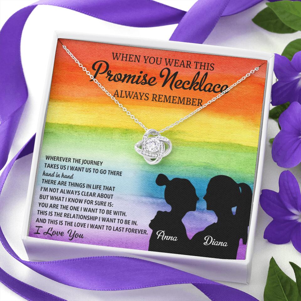 Personalized Valentine Gifts - When You Wear This Promise Necklace Always Remember - Personalized Necklace - Lesbian Couple Gift - Image 33