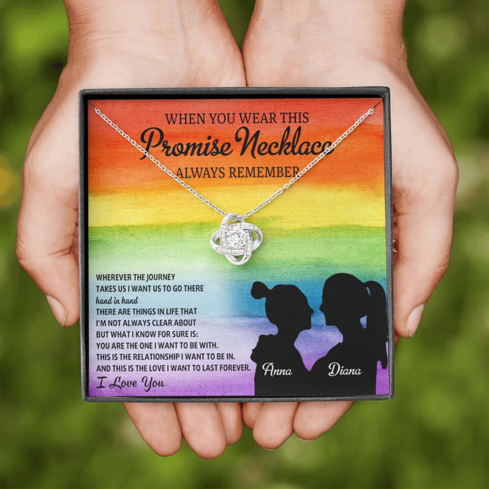 Personalized Valentine Gifts - When You Wear This Promise Necklace Always Remember - Personalized Necklace - Lesbian Couple Gift - Image 34