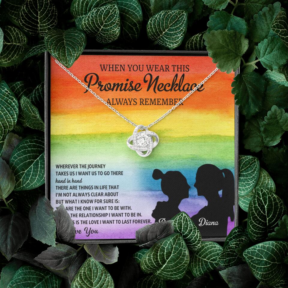 Personalized Valentine Gifts - When You Wear This Promise Necklace Always Remember - Personalized Necklace - Lesbian Couple Gift - Image 36