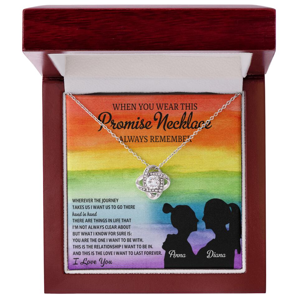 Personalized Valentine Gifts - When You Wear This Promise Necklace Always Remember - Personalized Necklace - Lesbian Couple Gift - Image 38