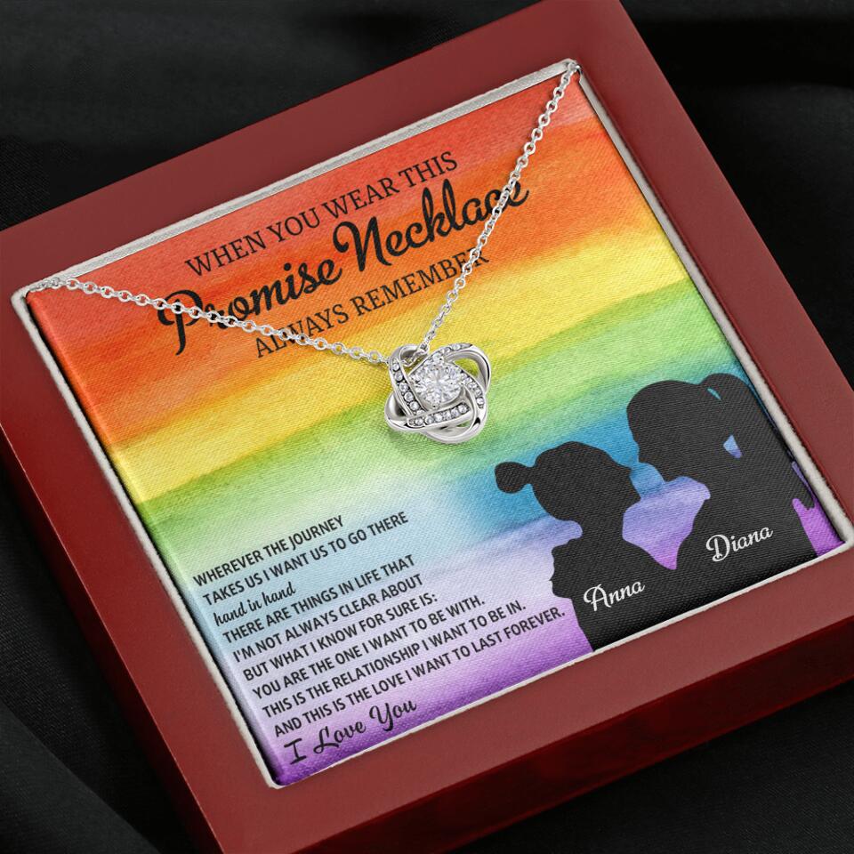 Personalized Valentine Gifts - When You Wear This Promise Necklace Always Remember - Personalized Necklace - Lesbian Couple Gift - Image 39