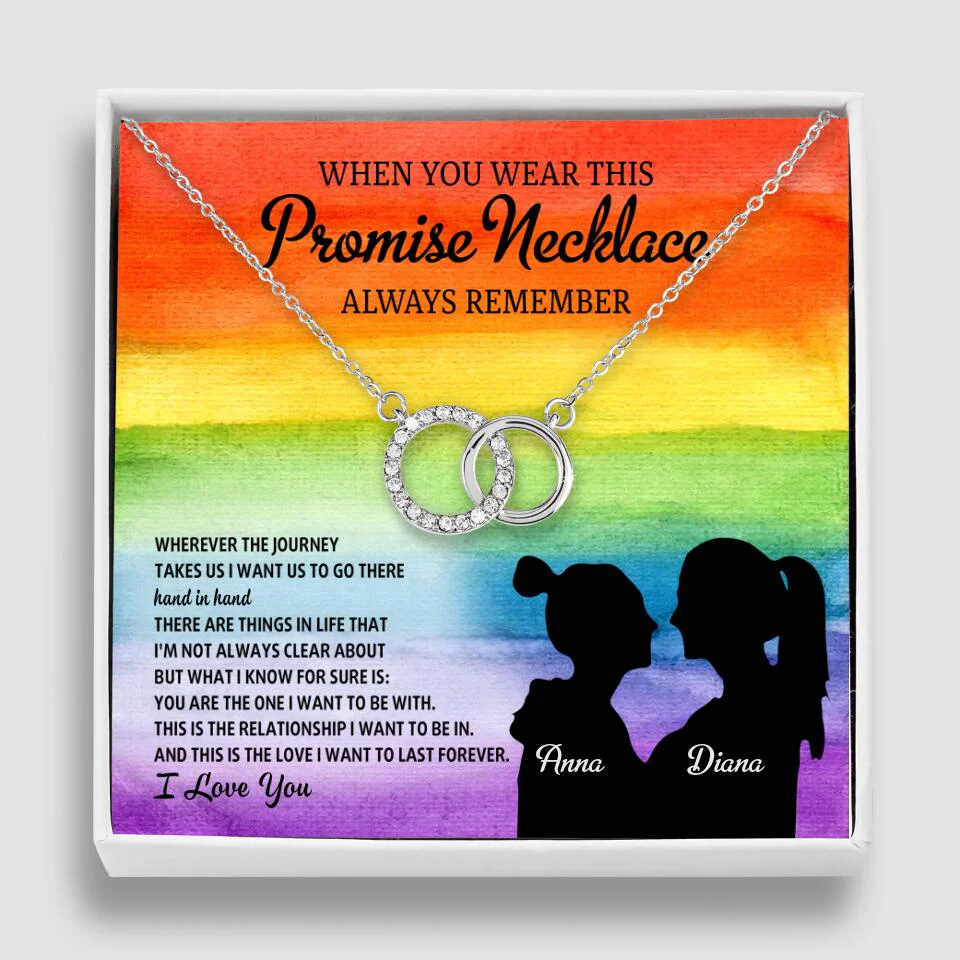 Personalized Valentine Gifts - When You Wear This Promise Necklace Always Remember - Personalized Necklace - Lesbian Couple Gift - Image 40