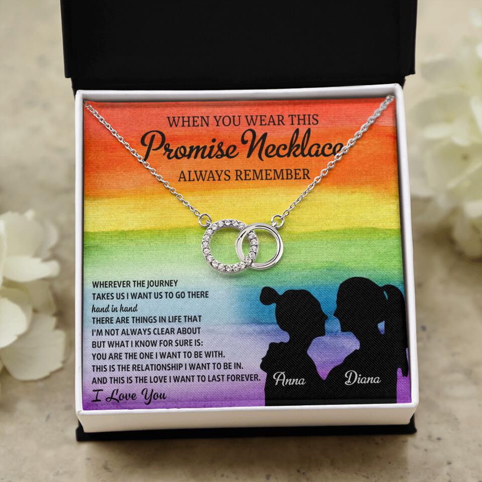 Personalized Valentine Gifts - When You Wear This Promise Necklace Always Remember - Personalized Necklace - Lesbian Couple Gift - Image 41