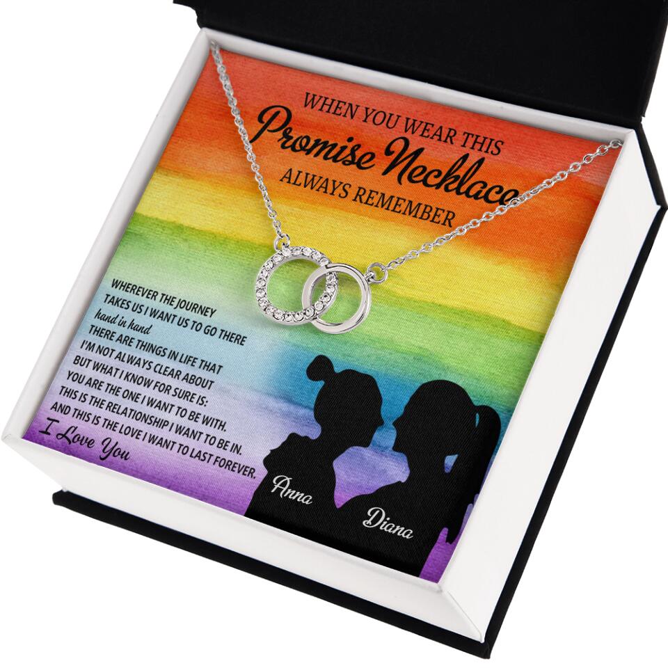 Personalized Valentine Gifts - When You Wear This Promise Necklace Always Remember - Personalized Necklace - Lesbian Couple Gift - Image 42