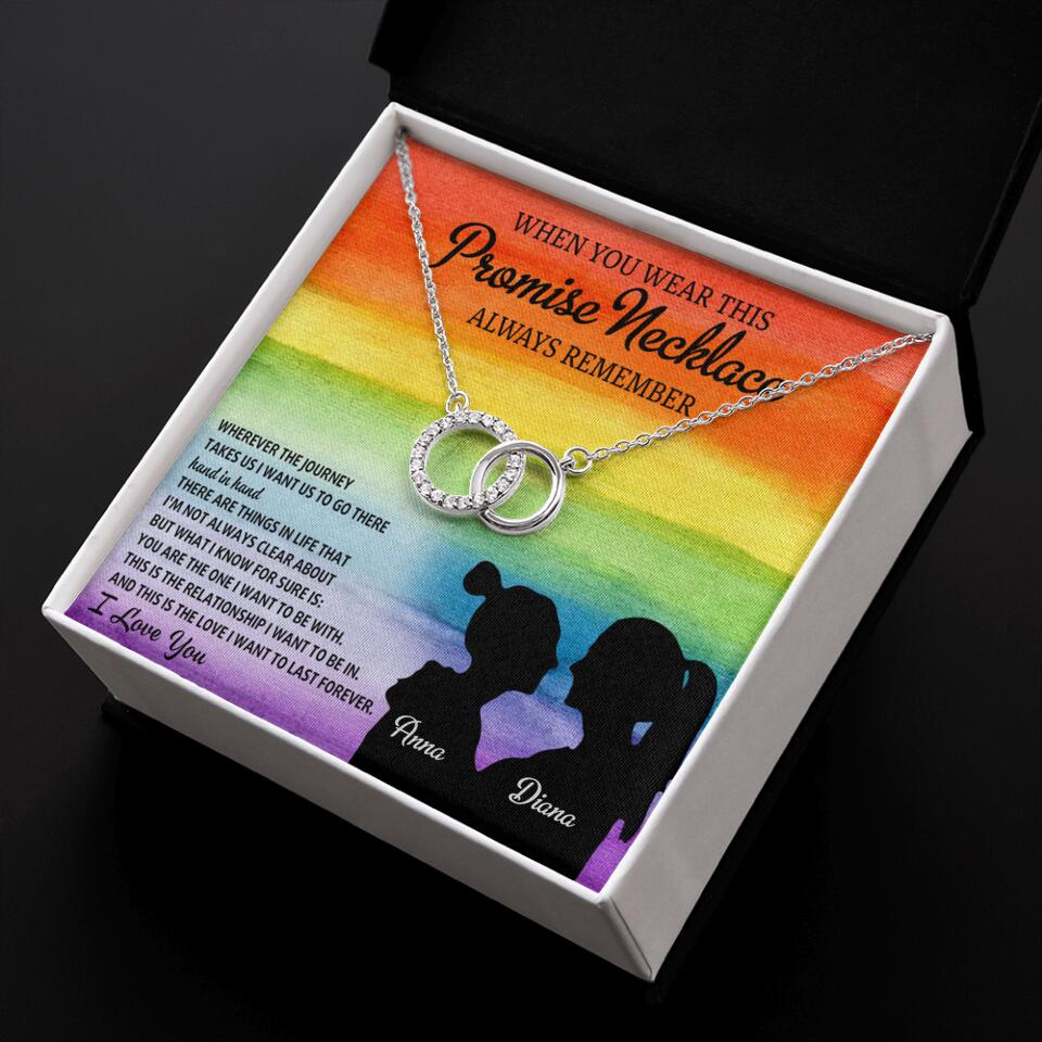 Personalized Valentine Gifts - When You Wear This Promise Necklace Always Remember - Personalized Necklace - Lesbian Couple Gift - Image 43