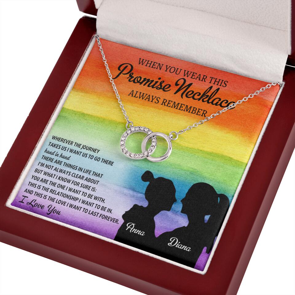 Personalized Valentine Gifts - When You Wear This Promise Necklace Always Remember - Personalized Necklace - Lesbian Couple Gift - Image 45