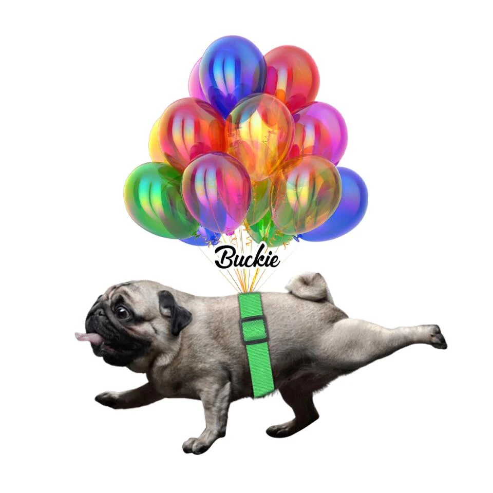 Personalized Valentine Gifts - Pug with Balloon Custom Car Ornament Gift For Dog Lovers - Image 6