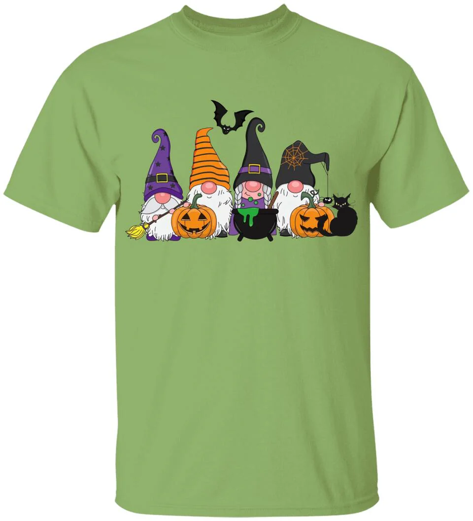 Pumpkin Black Cat And Broom Stick T-shirt - Image 3