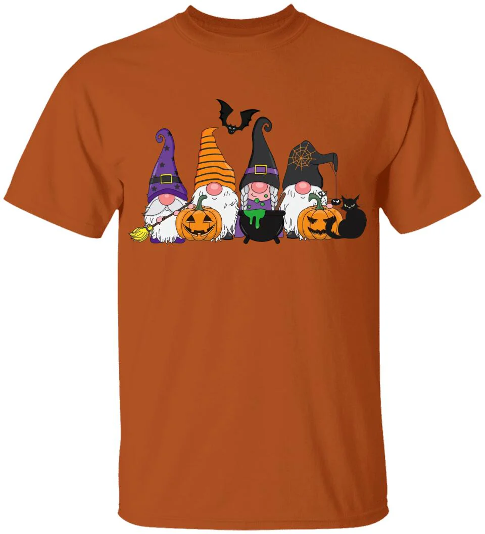 Pumpkin Black Cat And Broom Stick T-shirt - Image 4