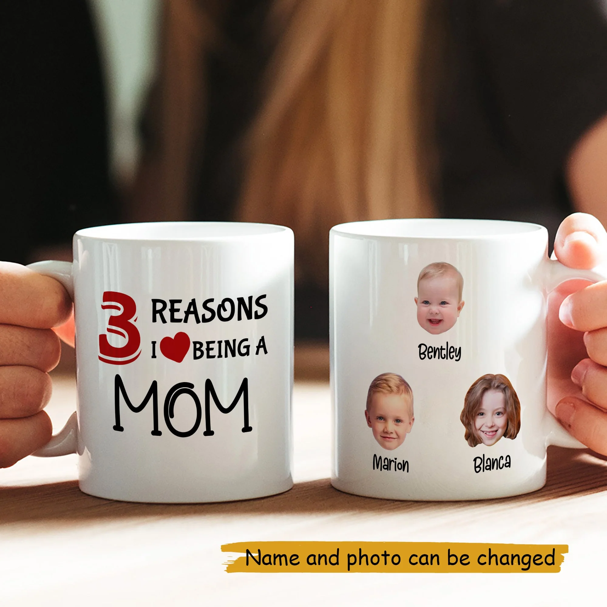 Reasons I Love Being A Mom Custom Mug Gift For Mom - Image 3