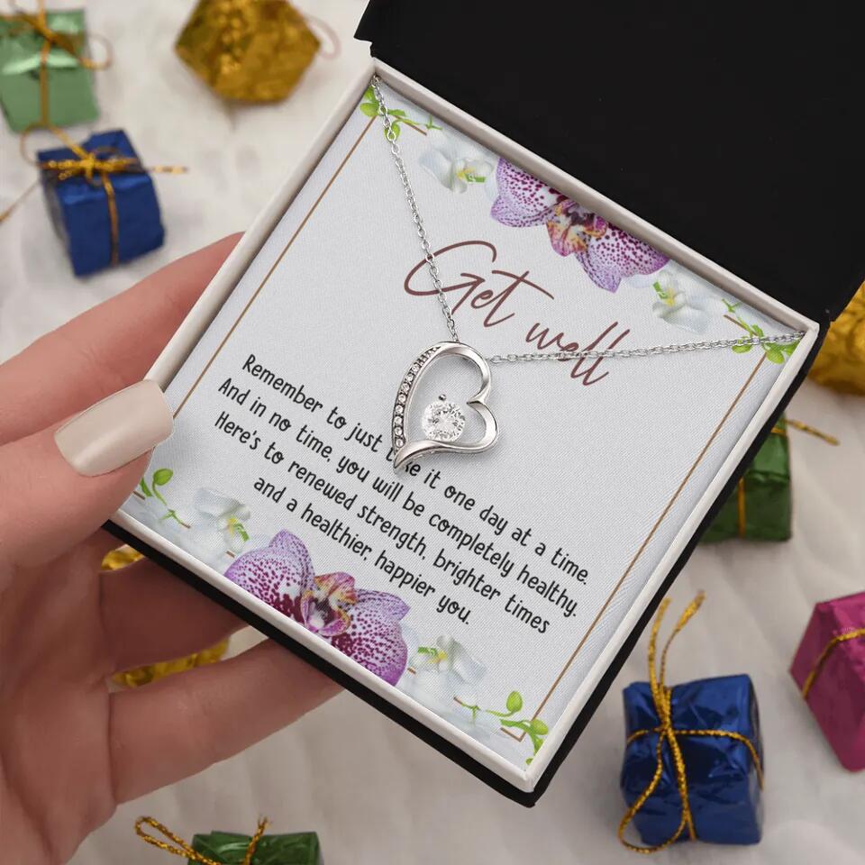 Get Well, Remember To Just Take It One Day At A Time - Love Knot Necklaces - Get Well Surgery Gift - Image 10