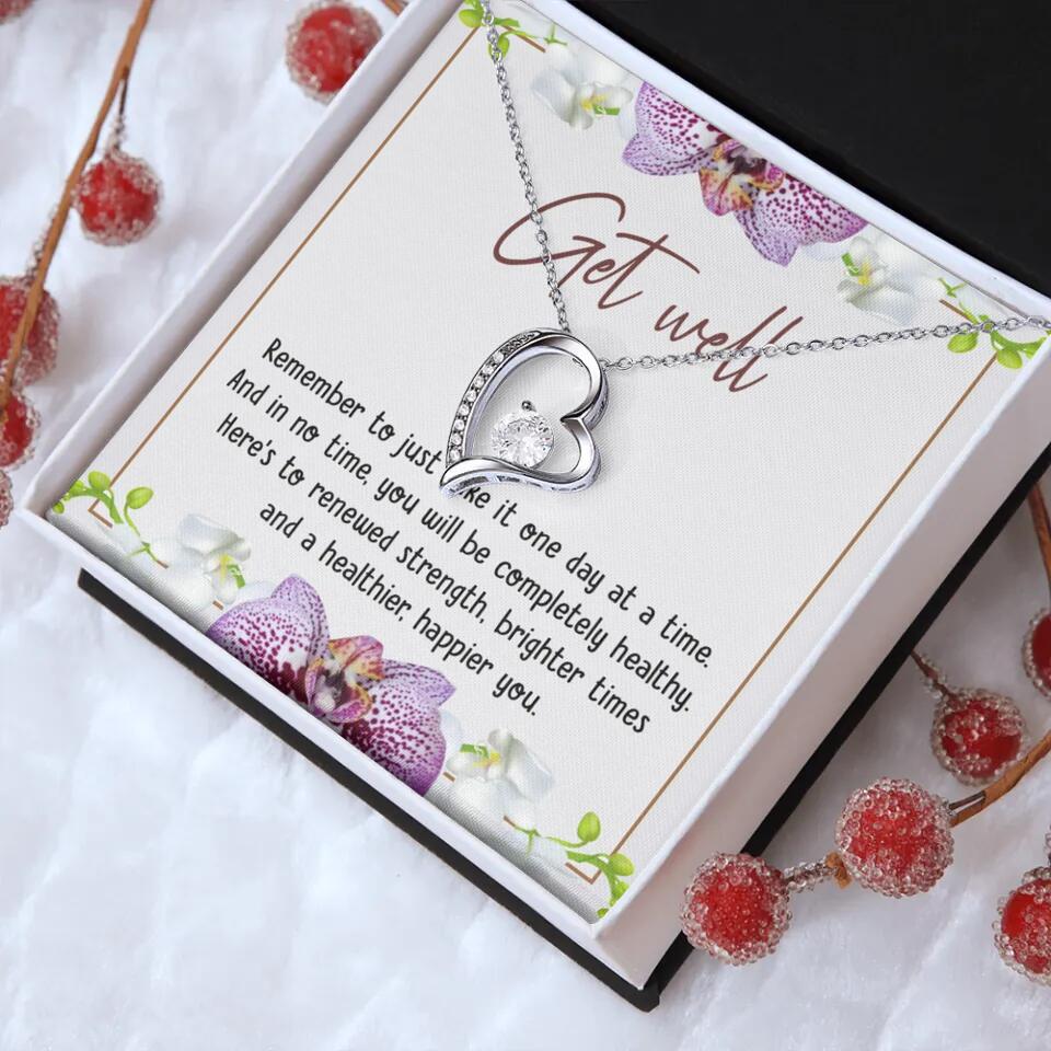 Get Well, Remember To Just Take It One Day At A Time - Love Knot Necklaces - Get Well Surgery Gift - Image 11