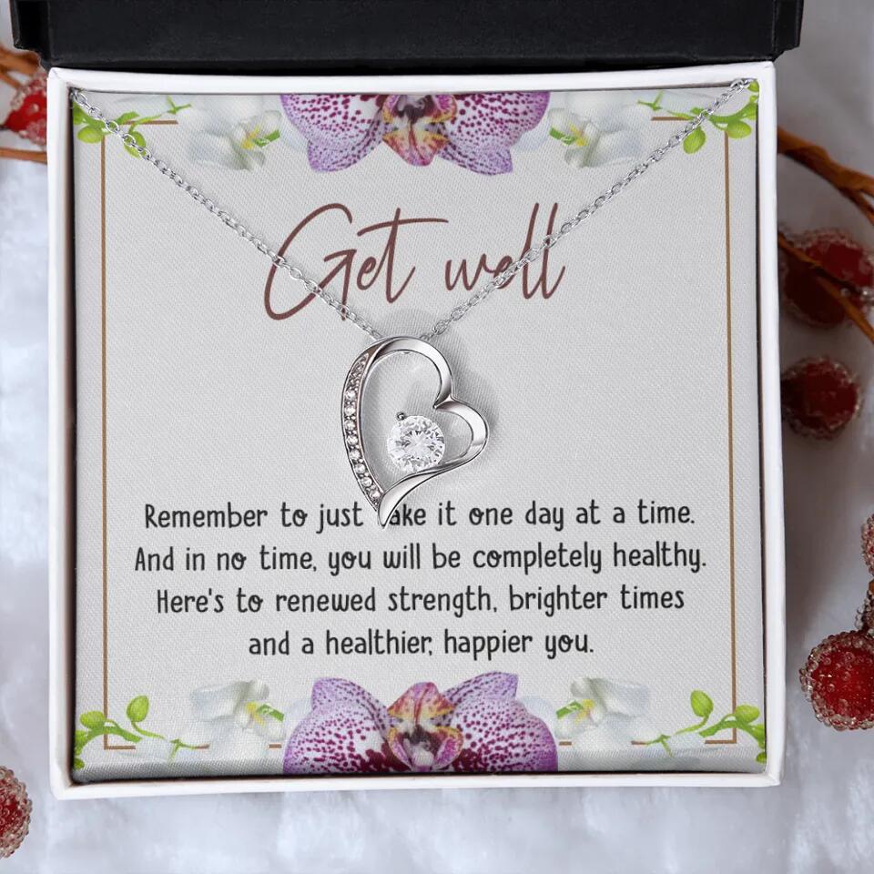 Get Well, Remember To Just Take It One Day At A Time - Love Knot Necklaces - Get Well Surgery Gift - Image 12