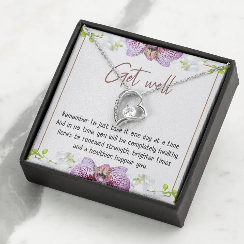 Get Well, Remember To Just Take It One Day At A Time - Love Knot Necklaces - Get Well Surgery Gift - Image 13