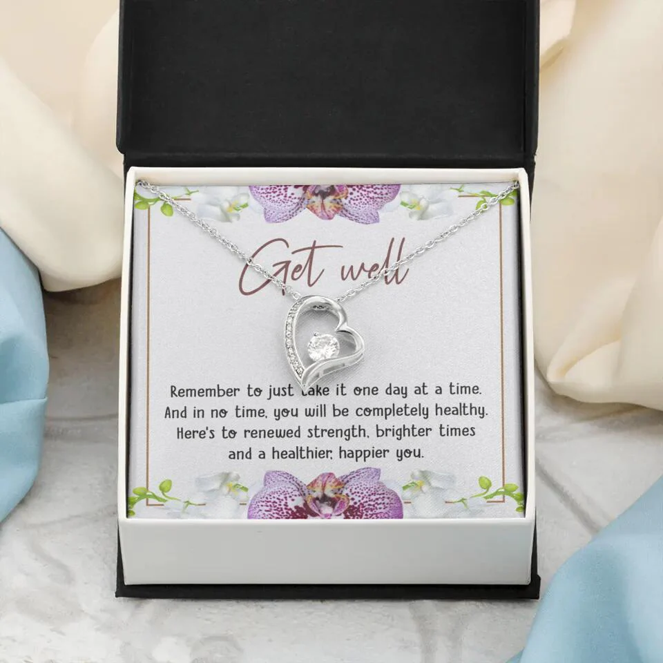 Get Well, Remember To Just Take It One Day At A Time - Love Knot Necklaces - Get Well Surgery Gift - Image 14
