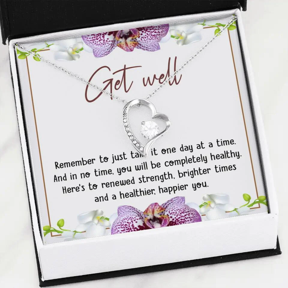 Get Well, Remember To Just Take It One Day At A Time - Love Knot Necklaces - Get Well Surgery Gift - Image 15