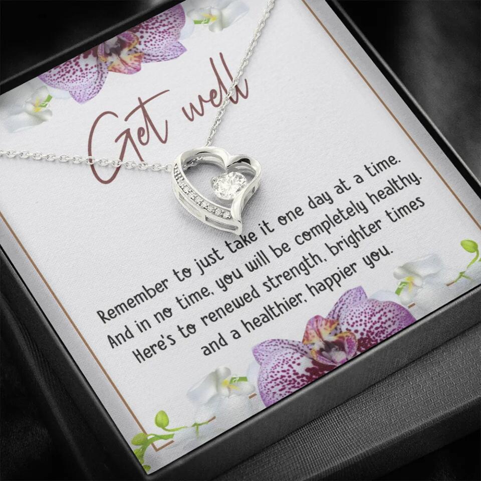 Get Well, Remember To Just Take It One Day At A Time - Love Knot Necklaces - Get Well Surgery Gift - Image 17