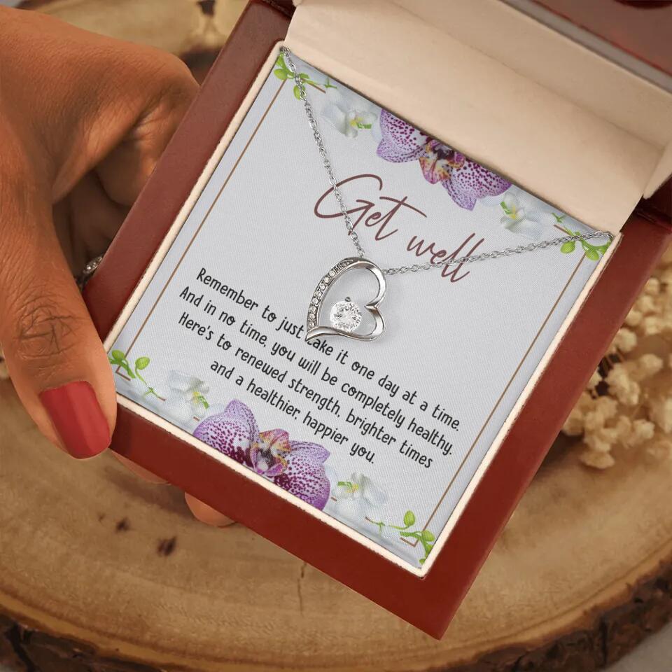Get Well, Remember To Just Take It One Day At A Time - Love Knot Necklaces - Get Well Surgery Gift - Image 18
