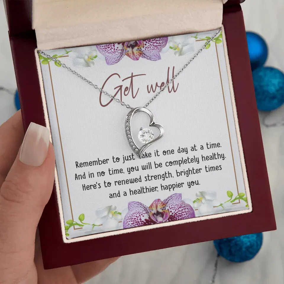 Get Well, Remember To Just Take It One Day At A Time - Love Knot Necklaces - Get Well Surgery Gift - Image 19