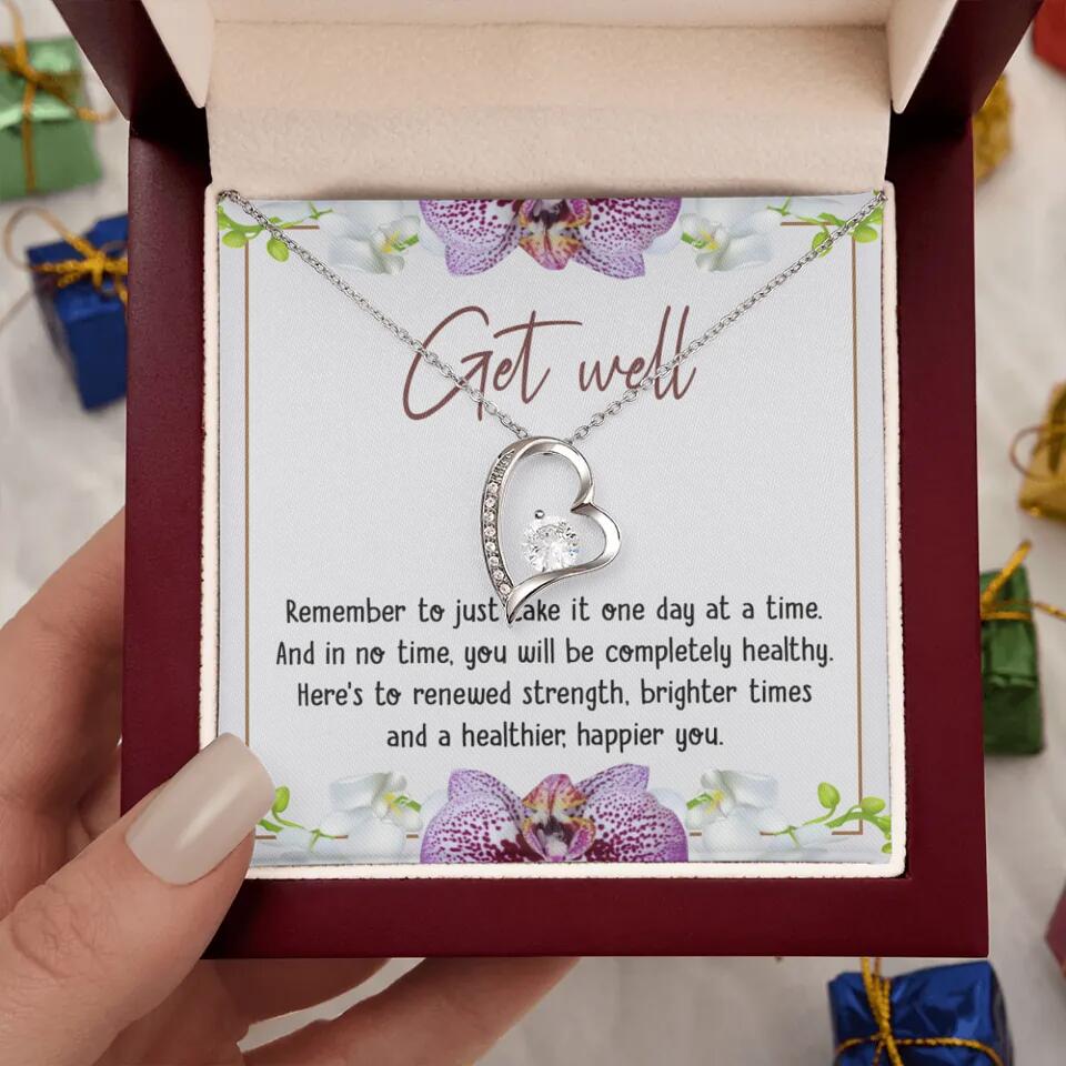 Get Well, Remember To Just Take It One Day At A Time - Love Knot Necklaces - Get Well Surgery Gift - Image 20