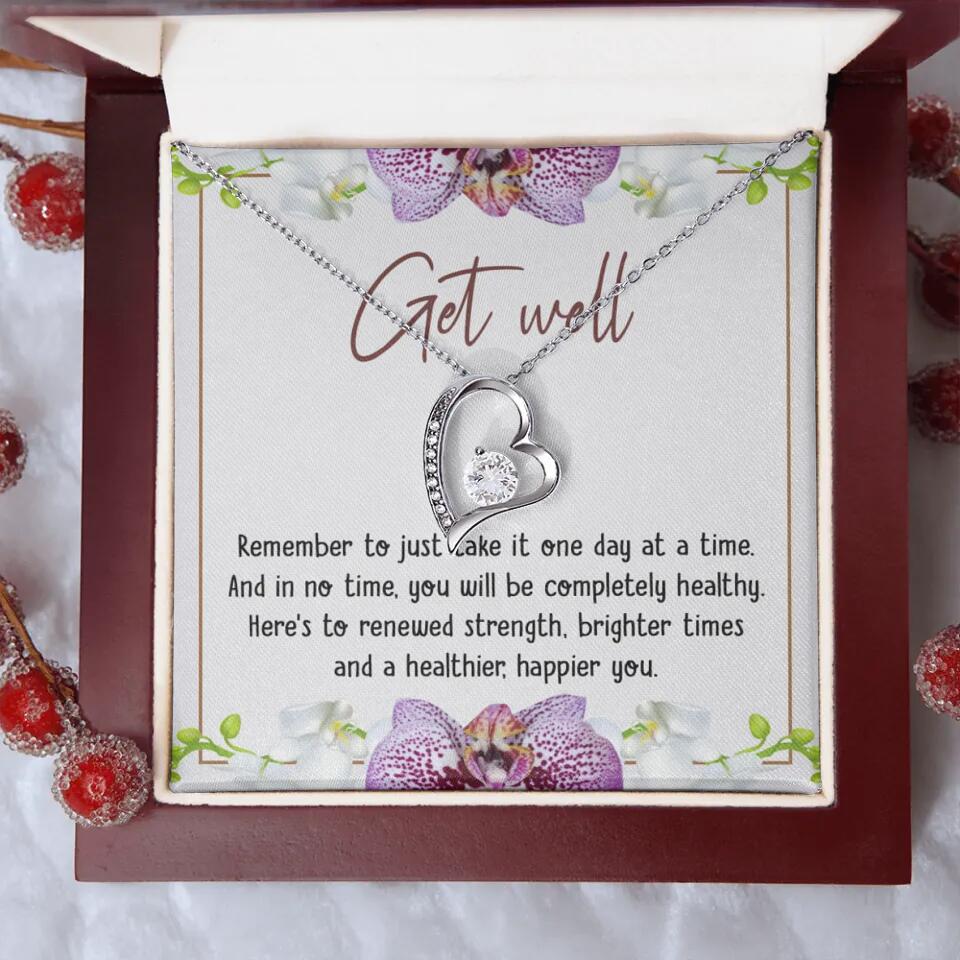 Get Well, Remember To Just Take It One Day At A Time - Love Knot Necklaces - Get Well Surgery Gift - Image 21