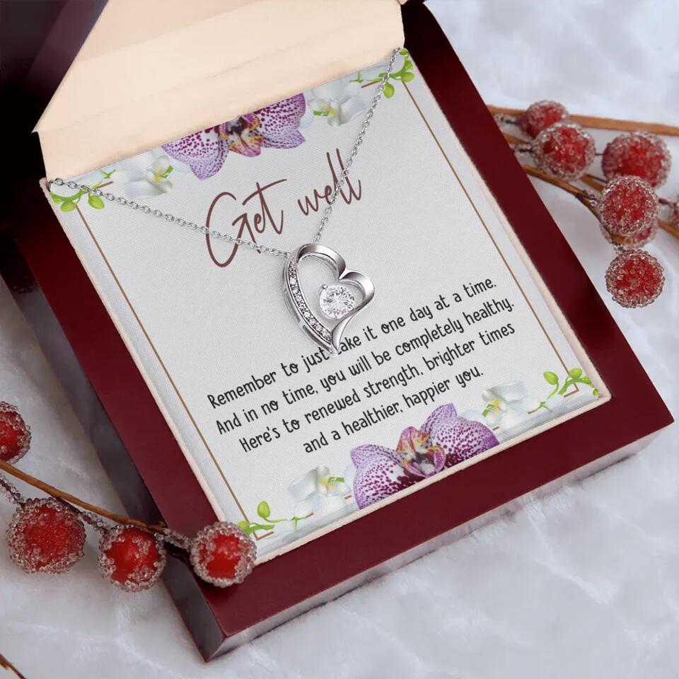Get Well, Remember To Just Take It One Day At A Time - Love Knot Necklaces - Get Well Surgery Gift - Image 22