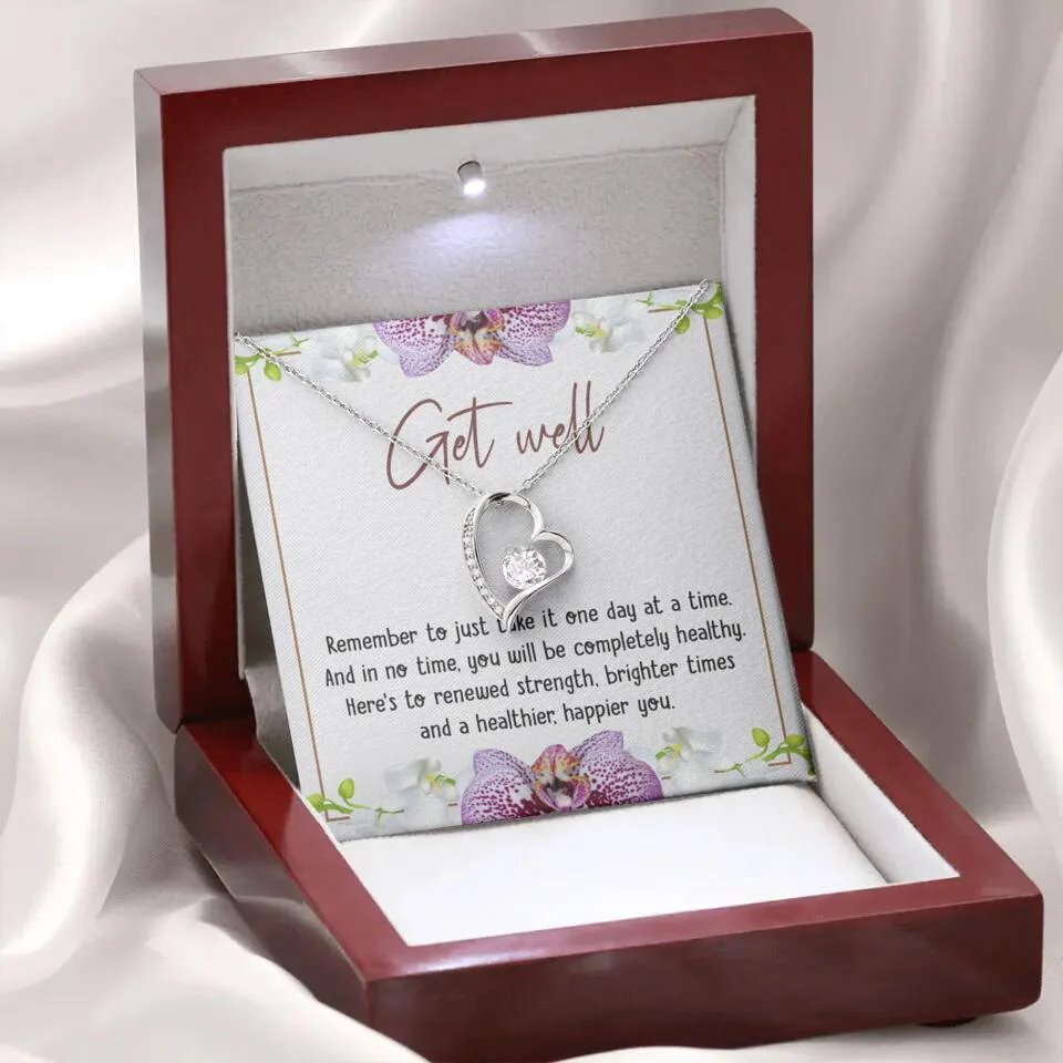 Get Well, Remember To Just Take It One Day At A Time - Love Knot Necklaces - Get Well Surgery Gift - Image 23