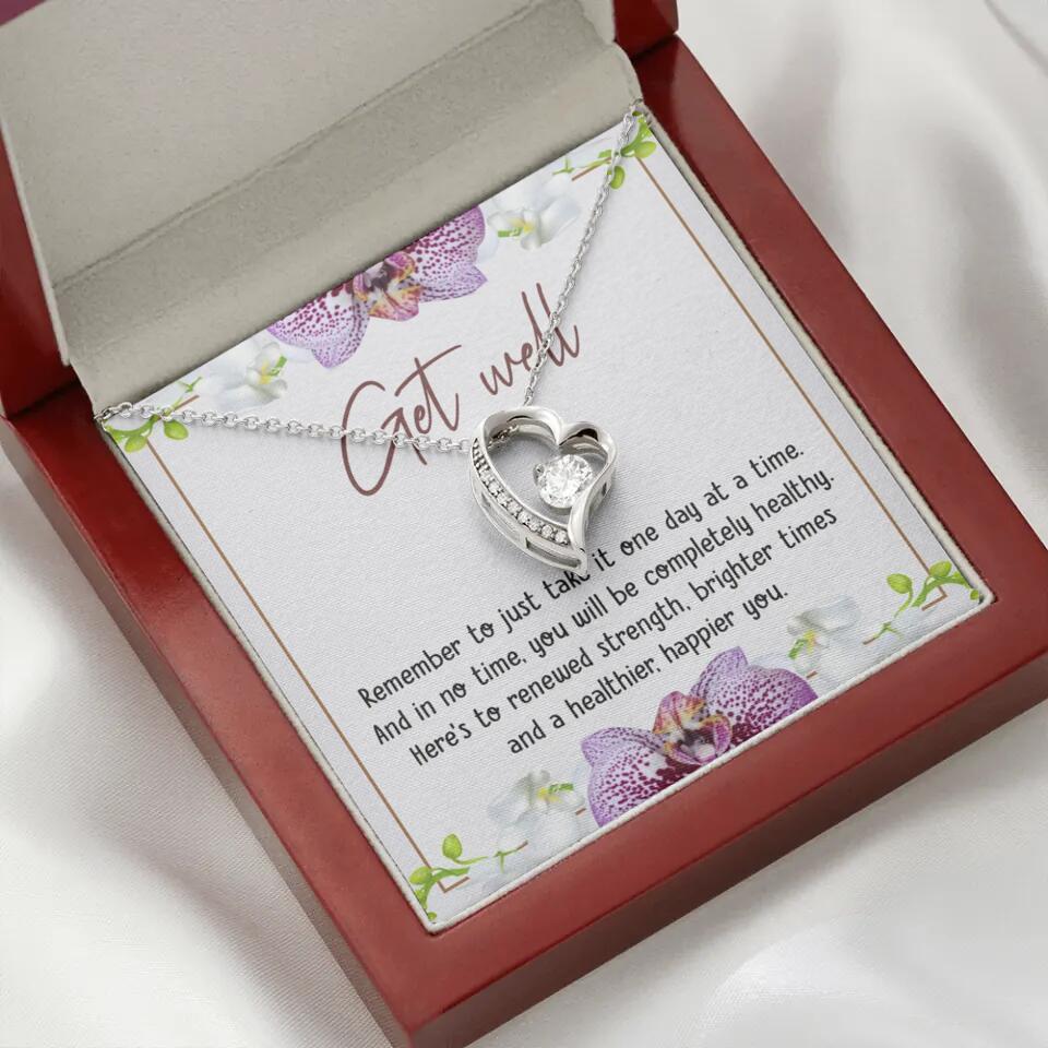 Get Well, Remember To Just Take It One Day At A Time - Love Knot Necklaces - Get Well Surgery Gift - Image 24