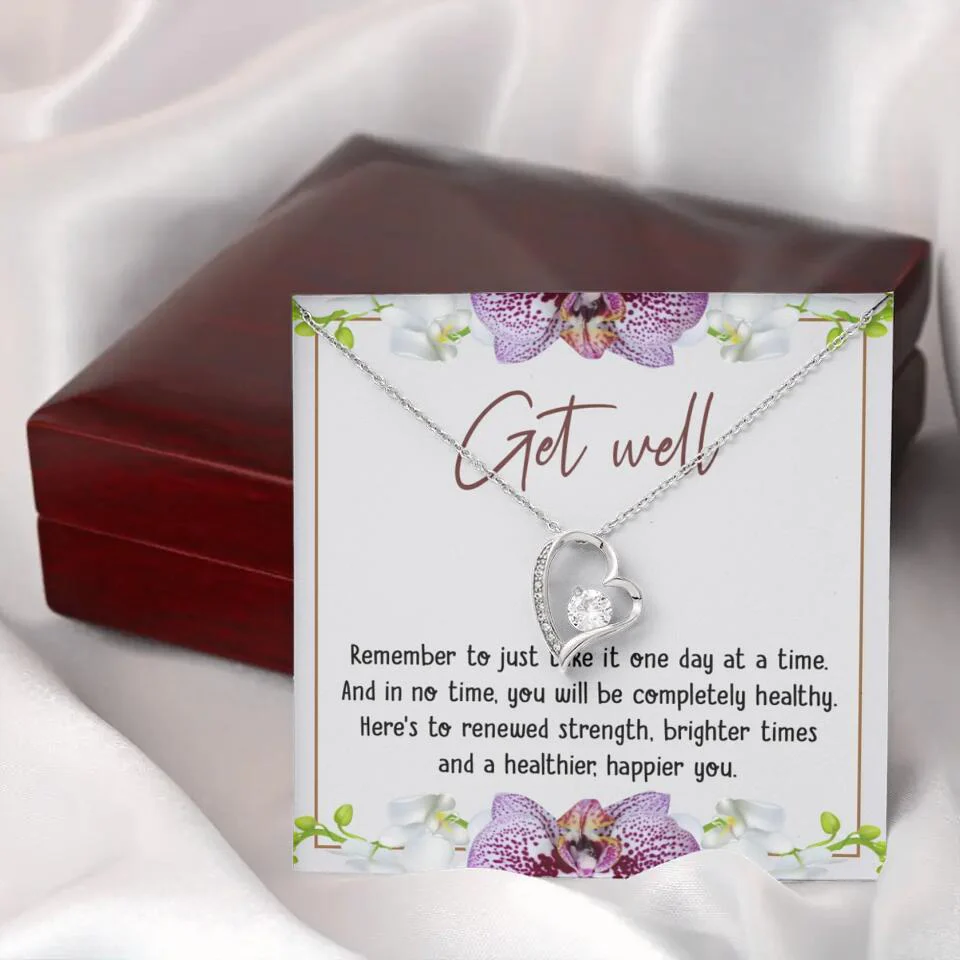 Get Well, Remember To Just Take It One Day At A Time - Love Knot Necklaces - Get Well Surgery Gift - Image 25