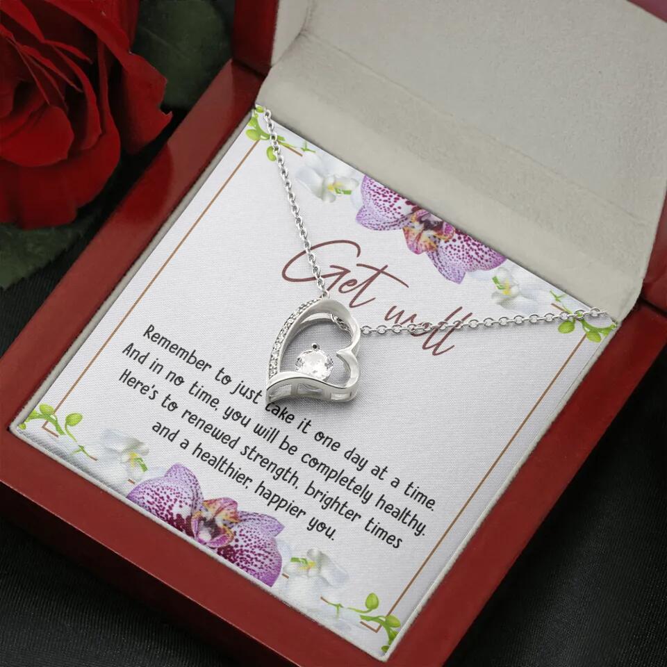 Get Well, Remember To Just Take It One Day At A Time - Love Knot Necklaces - Get Well Surgery Gift - Image 26