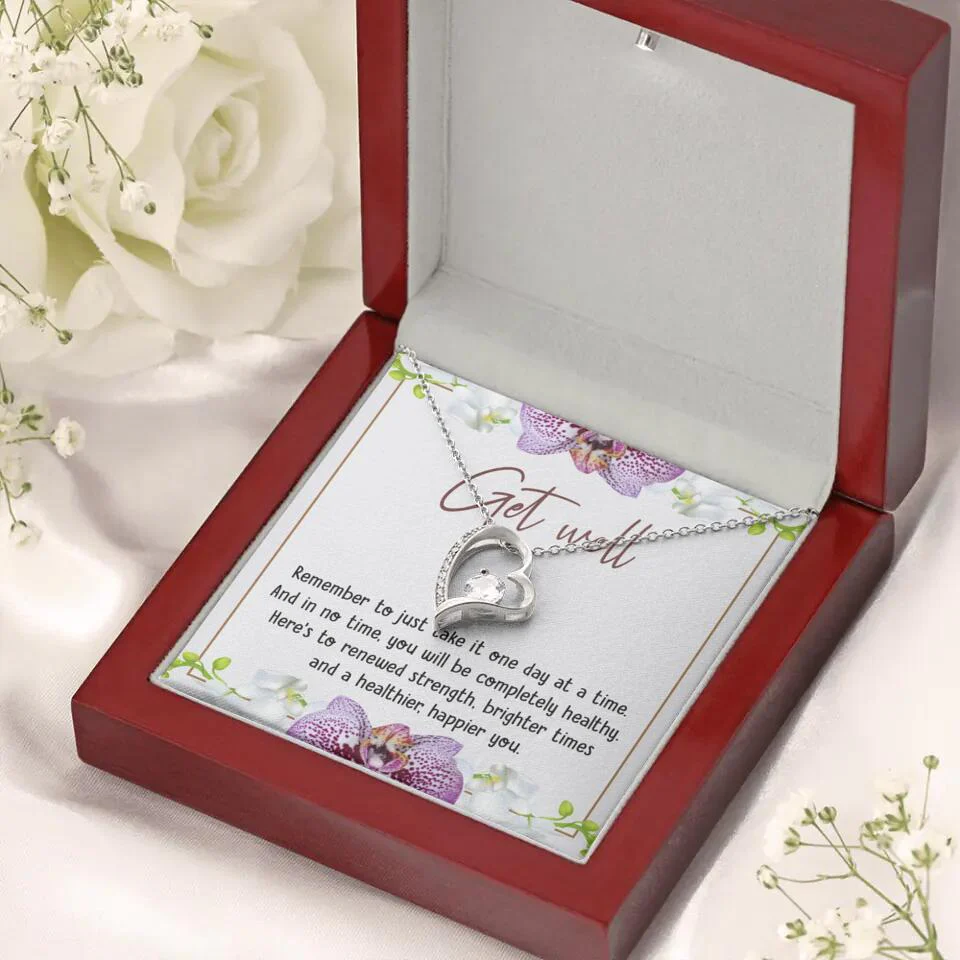 Get Well, Remember To Just Take It One Day At A Time - Love Knot Necklaces - Get Well Surgery Gift - Image 27