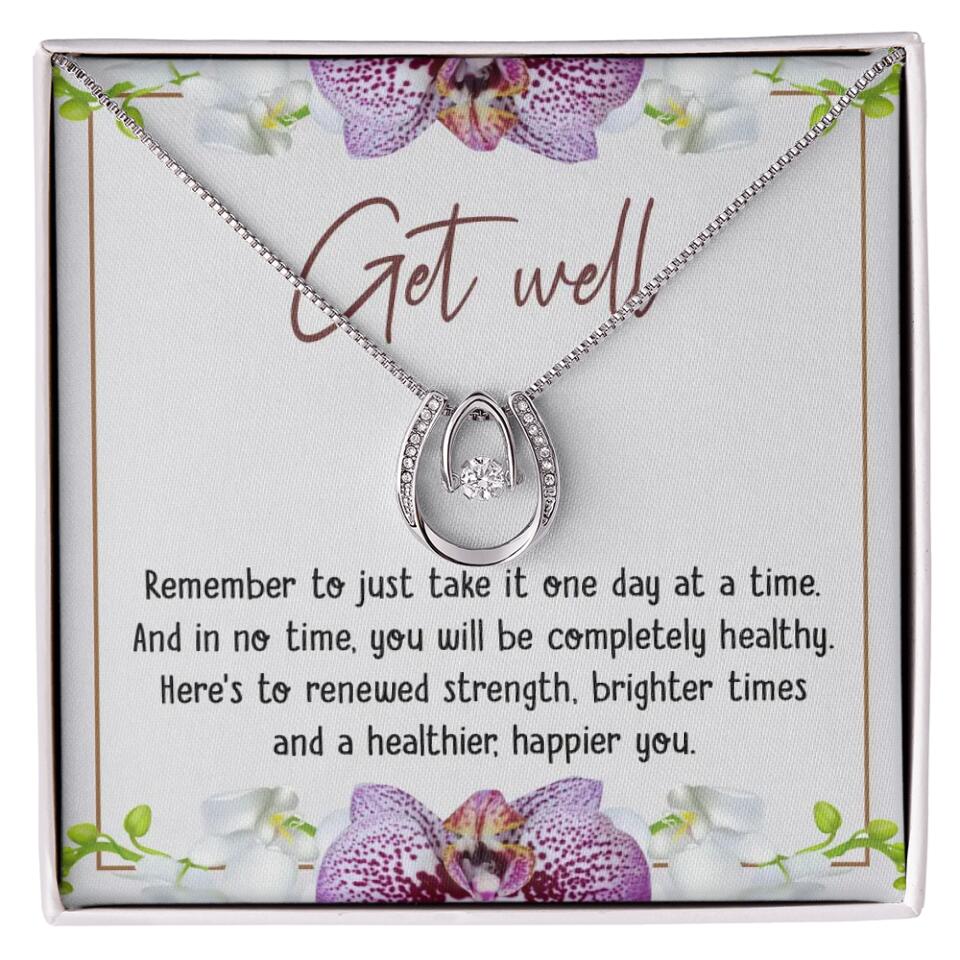 Get Well, Remember To Just Take It One Day At A Time - Love Knot Necklaces - Get Well Surgery Gift - Image 29