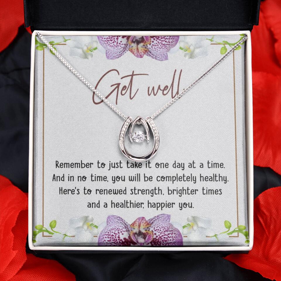 Get Well, Remember To Just Take It One Day At A Time - Love Knot Necklaces - Get Well Surgery Gift - Image 30