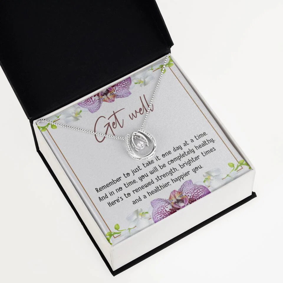 Get Well, Remember To Just Take It One Day At A Time - Love Knot Necklaces - Get Well Surgery Gift - Image 31