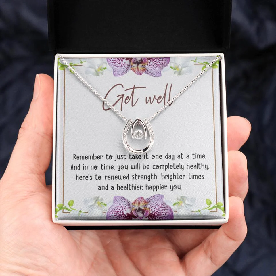 Get Well, Remember To Just Take It One Day At A Time - Love Knot Necklaces - Get Well Surgery Gift - Image 32